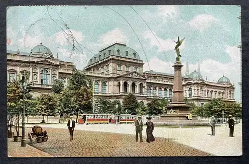 Wien K.K. Universität Gebäude Denkmal Strassenbahn Vorplatz Österreich 402652 C