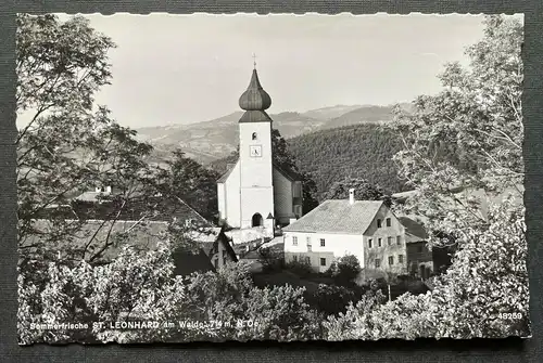 Sommerfrische St.Leonhard am Walde Kirche Berg Wald Niederösterreich 402679 TH C