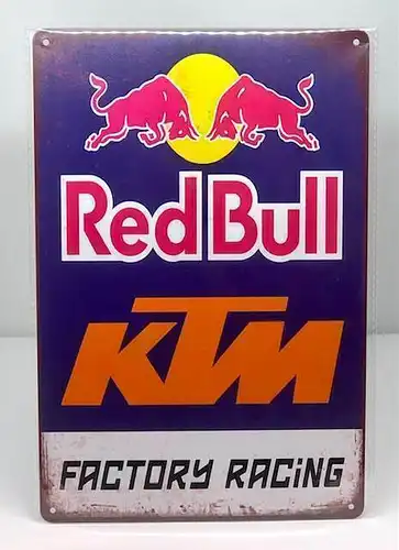 Nostalgie Retro Blechschild "Red Bull KTM Racing" 30x20 12018