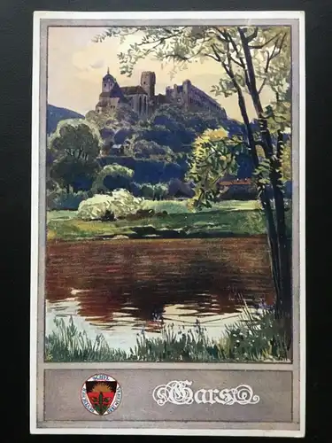 Deutscher Schulverein - Gars am Kamp - Burg Fluss - Künstlerkarte 16010 TH