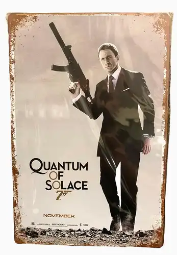 Nostalgie Vintage Retro Blechschild "007 Quantum of Solace" 30x20    900201
