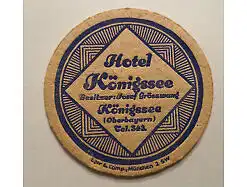 Bierdeckel Hotel Königssee Oberbayern Besitzer Grösswang