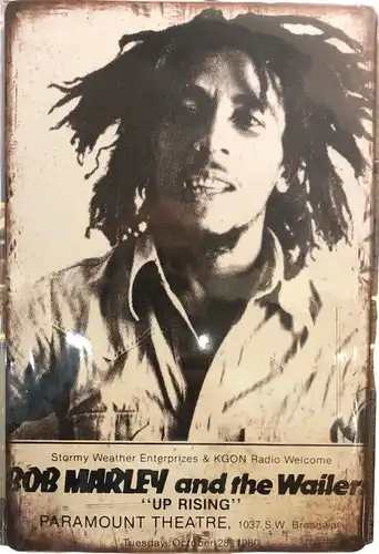 Nostalgie Vintage Retro Blechschild "Bob Marley and the Wailer" 30x20    900213