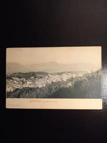Salzburg, Festung u.Untersberg vom Kapuzinerberg 430072 gr