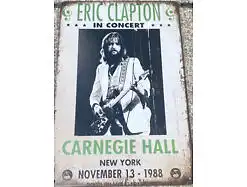 Eric Clapton in Concert Carnegie Hall Schild 30x20 70003
