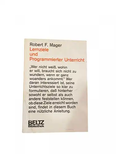 2824 Robert Frank Mager LERNZIELE UND PROGRAMMIERTER UNTERRICHT