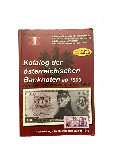 2321 KATALOG DER ÖSTERREICHISCHEN BANKNOTEN AB 1900 +Abb