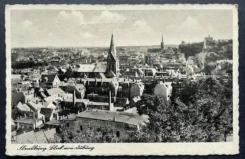 Flensburg Blick von Duburg Stadt Kirche Schleswig-Holstein Deutschland 410157 C