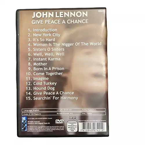 1523 Valgenti Trade JOHN LENNON - GIVE PEACE A CHANCE HC