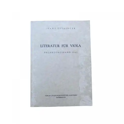 Franz Zeyringer LITERATUR FÜR VIOLA Schönwetter Hartberg