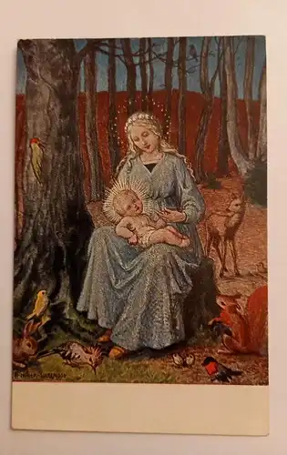 Künstlerkarte  Karte Heilige mit Kind 500058A gr D