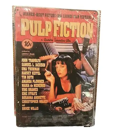 Nostalgie Retro Blechschild "Pulp Fiction " 30x20     000AO