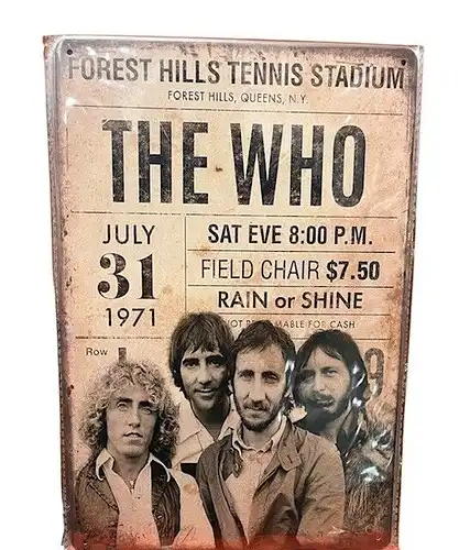 Nostalgie Retro Blechschild "The WHO" 30x20     000AM