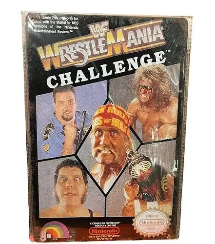 Nostalgie Retro Blechschild "WF Wrestle Mania Challenge" 30x20 000AK