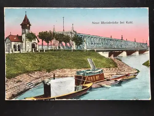 Neue Rheinbrücke bei Kehl - Schiffe 180152 TH