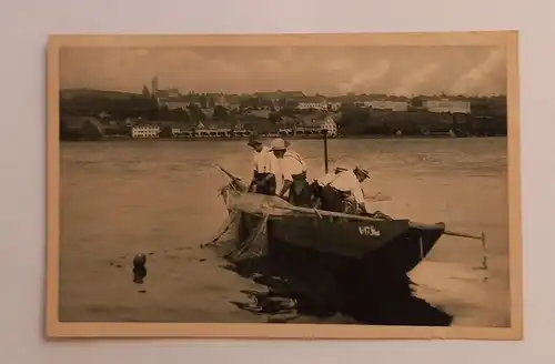 Meersburg am Bodensee 4 Fischer am Boot 600592A gr D