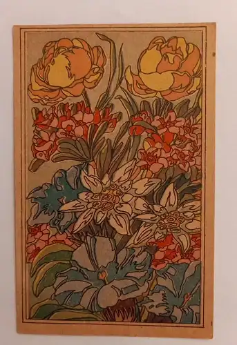Künstlerkarte Blumenstrauß 600646A gr D