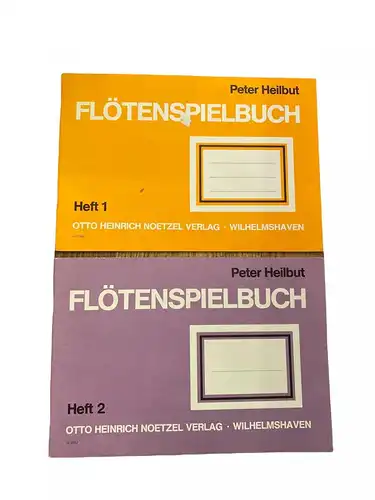 1938 Peter Heilbut FLÖTENSPIELBUCH HEFT 1 HEFT 2 +Abb 2 Bde