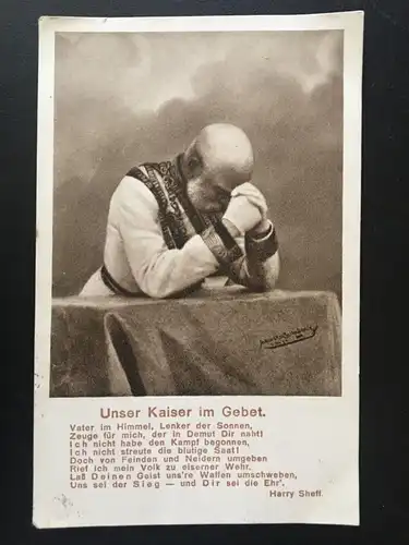 Unser Kaiser im Gebet - Franz Joseph I. - Gedicht Portrait 270050 TH