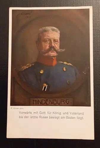 Hindenburg Vorwärts mit Gott für König und Vaterland 50154 Ga SH1