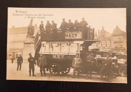 Brügge Englischer Autobus Von Den Deutschen In Belgien Erbeutet Bus 50155 Ga