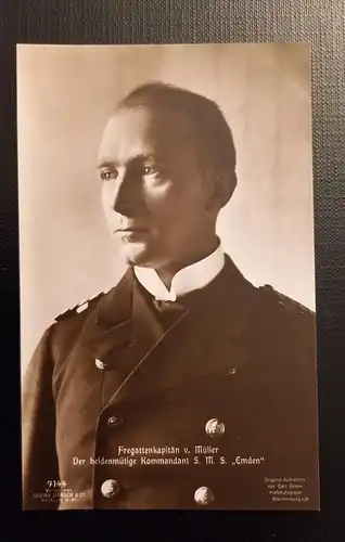 Fregattenkapitän Karl von Müller  Kommandant der SMS Emden Ga