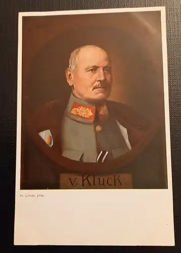 Generaloberst Preußen Alexander V. Kluck Künstlerkarte H. Ulmer 50183 Ga SH1