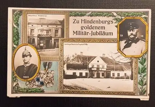 Zu Hindenburg Goldenem Militär Jubiläum 170089 Ga E
