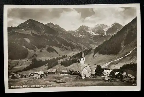 Mittelberg Schafalpköpfen Dorf Gebirge Berg Vorarlberg Österreich 600159A TH D