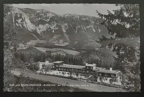 Kur Erholungsheim Raxblick Rax Berg Gebirge Gebäude Niederösterreich 600178A D