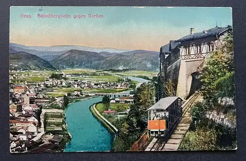 Graz schloßbergbahn g.norden stadt zug mur fluss steiermark österreich 402375 th