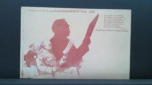 Bismarck Jubiläumskarte des Kladderadatsch 1848-1898 Karikatur JW 500227 C