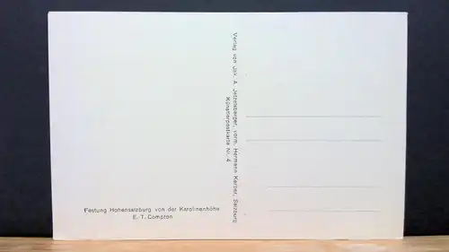 Salzburg Festung Hohensalzburg von der Karolinenhöhe Gemälde JW 650313 C