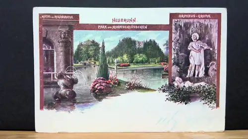 Salzburg Hellbrunn Park mit Monatschlösschen Gemälde JW 650107 C
