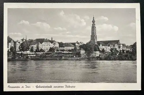 Braunau a. Inn Geburtsstadt Fluss Kirche Turm Gebäude Oberösterreich 600141A D
