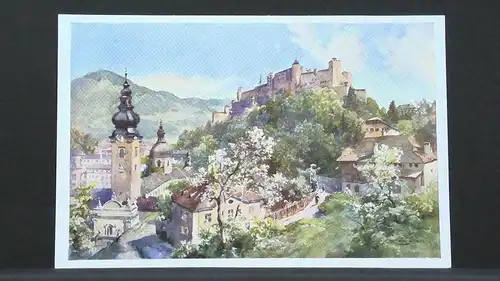 Salzburg vom Mönchsberg gegen Schloss Hohensalzburg Gemälde JW 5002063 F