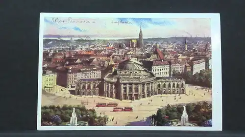 Wien Panorama mit Burgtheater Luftbild Gemälde JW 500180 F