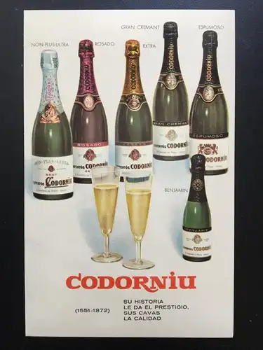 Codorniu - San Sadurni de Noya - Weinflaschen - Spanien - Künstlerkarte 965 TH