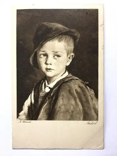 Anderl (M.Wunsch) - Portrait eines Jungen - Künstlerkarte 110050 TH