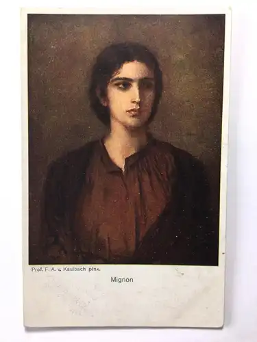 Mignon (F.A.v.Kaulbach) - Portrait einer Frau -  Künstlerkarte 110081 TH