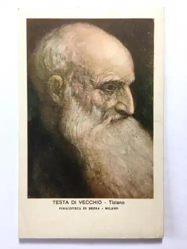 Testa Di Vecchio (Tiziano) - Portrait e. alten Mannes - Künstlerkarte 40210 TH