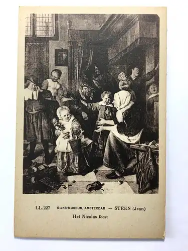 Het Nicolas feest (J. Steen) - Das St. Nikolausfest - Künstlerkarte 40209 TH