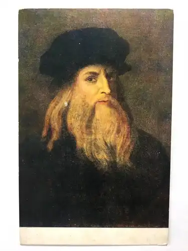 Leonardo Da Vinci - Selbstportrait - Künstlerkarte 40205 TH