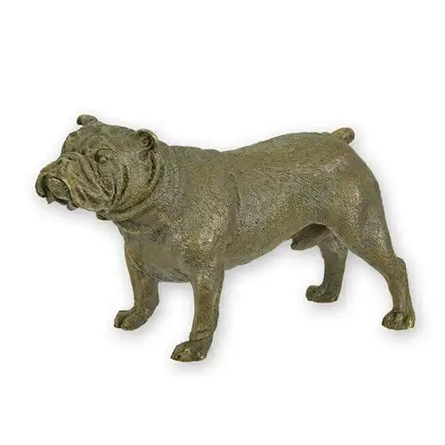 Bronze Skulptur Englische Bulldogge H 8 L 5,4 NLSL-95