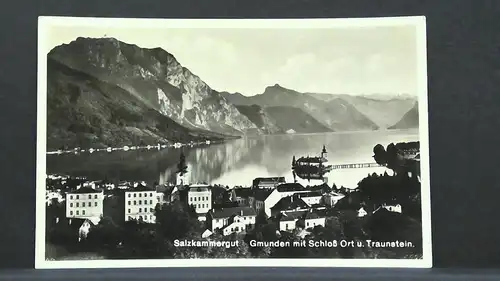 Salzkammergut Gmunden mit Schloß Ort und Traunstein JW 500231 F