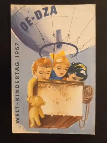 Welt Kindertag 1957 Ballonpost 600766A Ga G