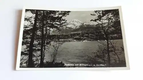 Faakersee mit Mittagskogel und Sandbank.20094