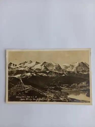 Schweiz Stanserhorn Spitze mit den Berneralpen 671