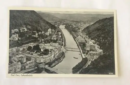 AK, Lahnabwärts, Bad Ems, Rheinland Pfalz (110323 BW)