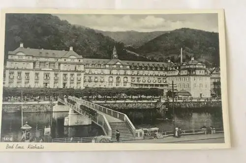 AK, Bad Ems, Kurhaus, Rheinland Pfalz (110219 BW)